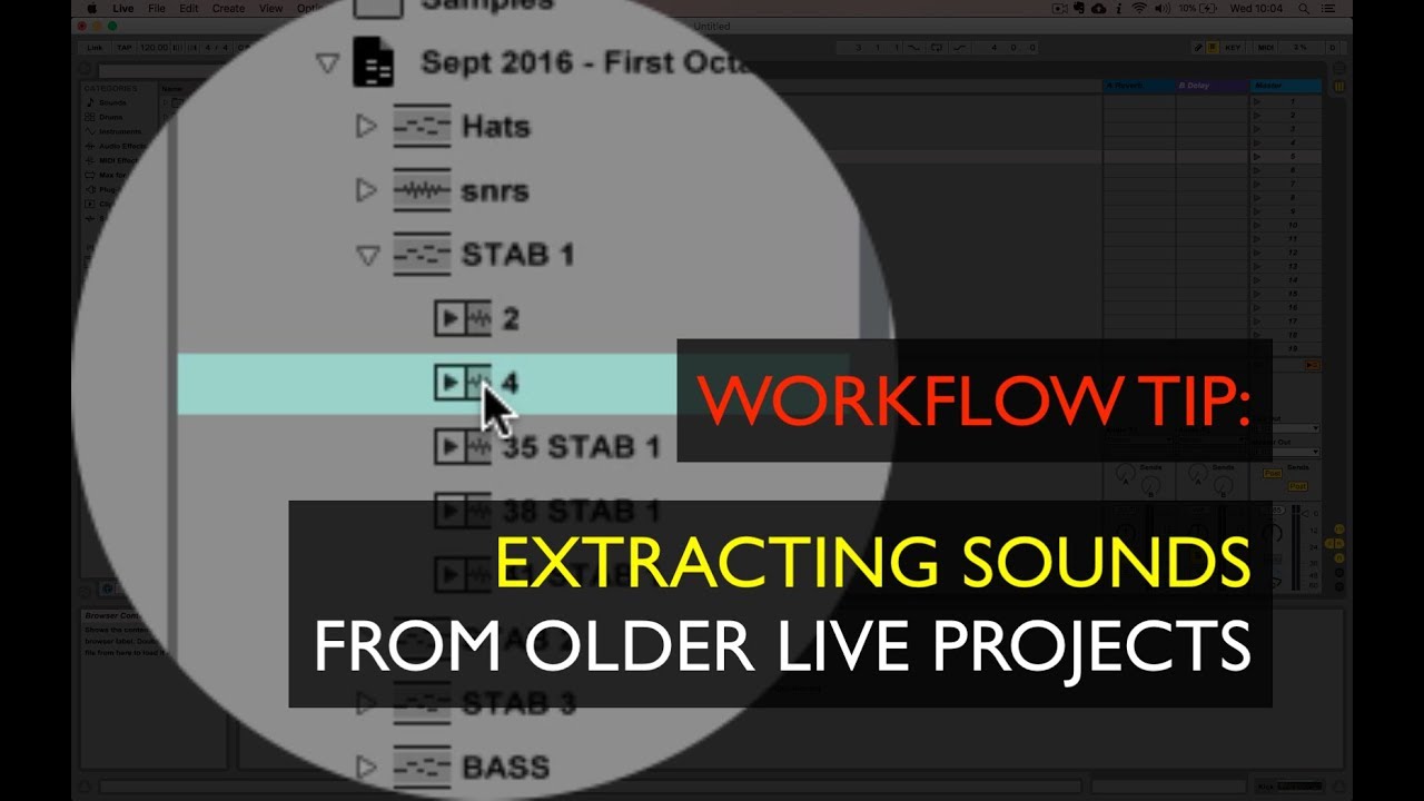 Ableton Live - Quick Tip - Extracting Sounds from Old Live Sets - YouTube