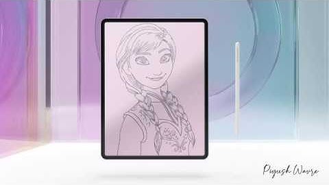 Sketching in Procreate - Anna (Frozen Character) | Time-lapse