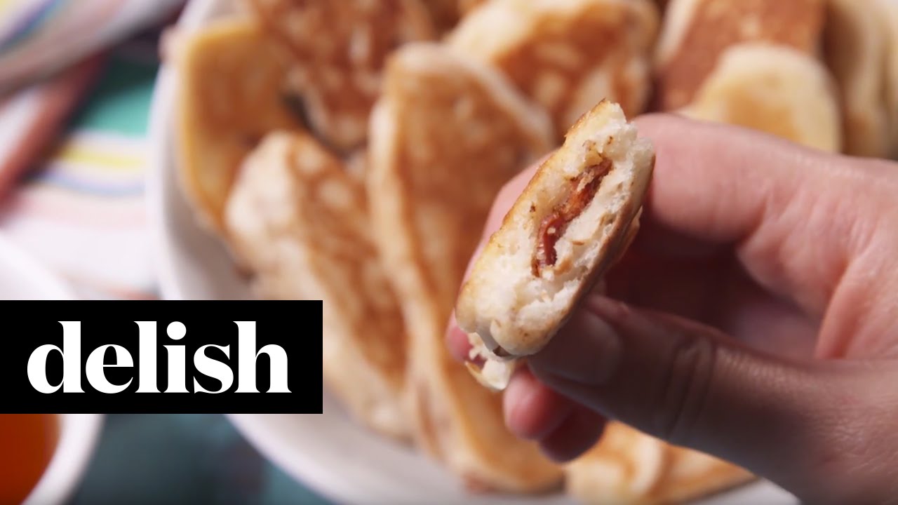 Bacon Pancake Dippers Delish Youtube