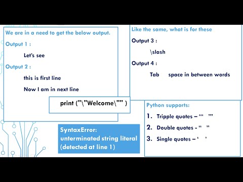 String Literals and Escape Sequences in Python Programming