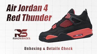 Unboxing of Air Jordan 4 Red Thunder CT8527-016 | Rsnow