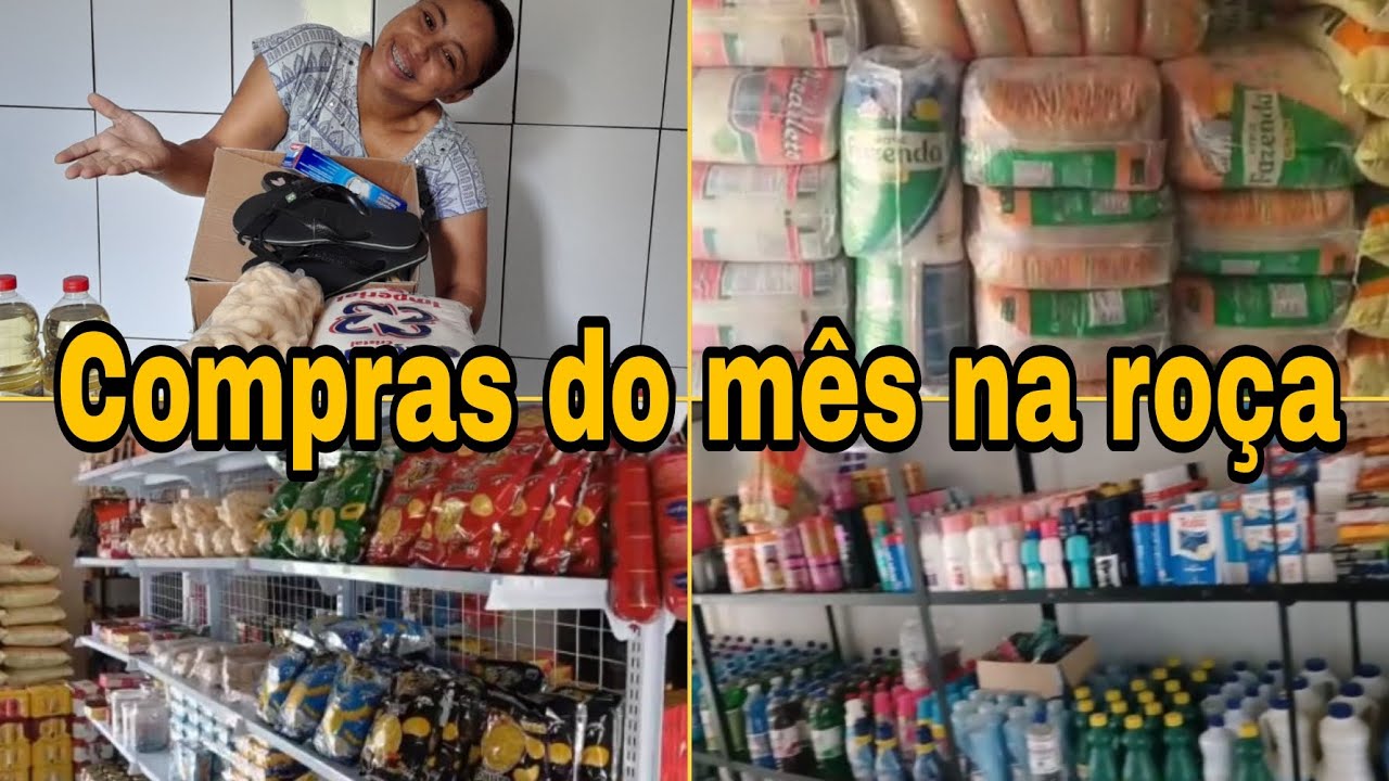 COMPRAS DO MÊS PARA 5 PESSOAS MORANDO NA ROÇA QUANTO GASTA