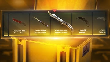 Abri uma CAIXA DE FACAS e ganhei uma BUTTERFLY ( 0.09% de chance )