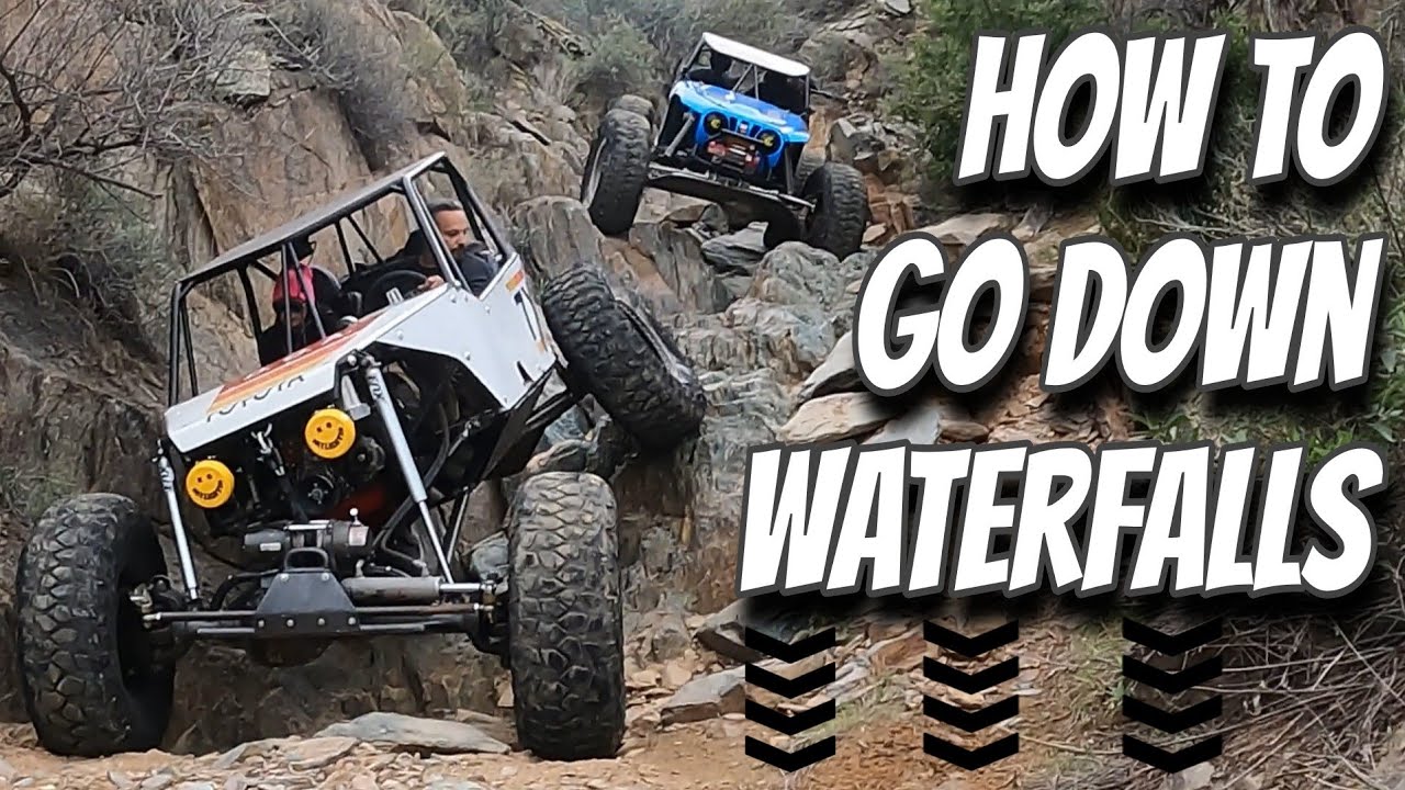 Craziest Rock Crawling Water Fall Yet + Down Hill Front Dig Tips ...