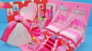 DIY Miniature Pink Dollhouse for Princess ~ Barbie Doll Dress and more