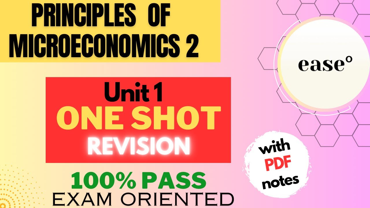 Principles of Microeconomics 2 One Shot Revision Unit 1 | DU SOL ...
