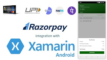 Razorpay payment gateway integration with Xamarin Android