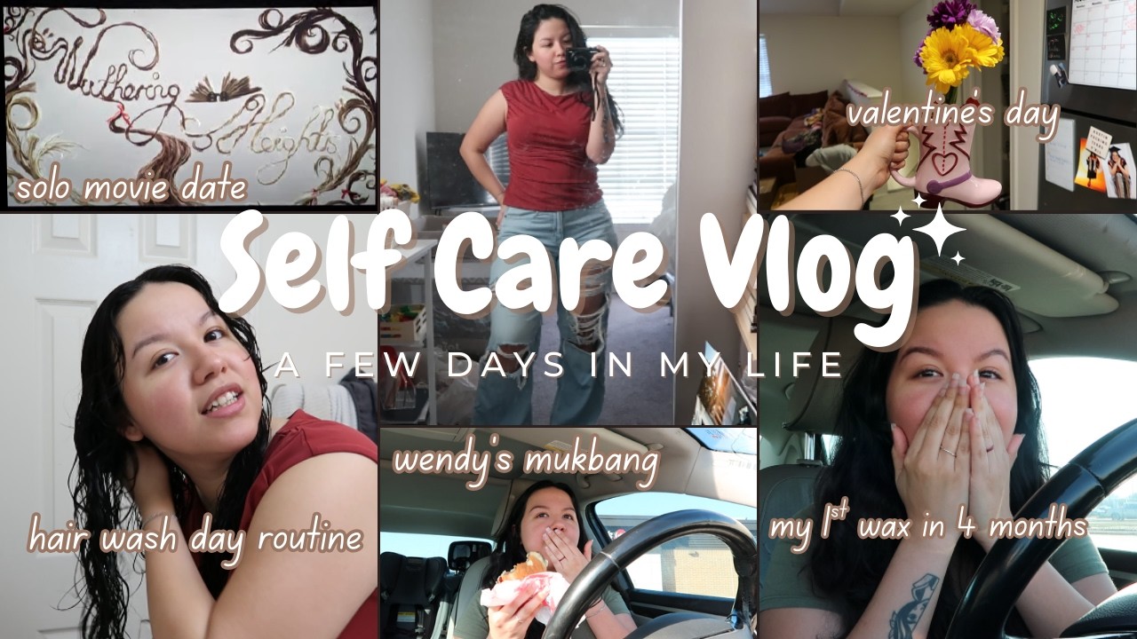 Self Care Vlog 💖 watching Wuthering Heights, skin & hair care, & getting a wax