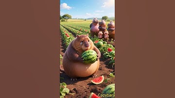 Capy bị bắt quả tang hái trộm dưa hấu 🍉 #capybaralife #animals #reviewphim #ai #aiart #capybarasong