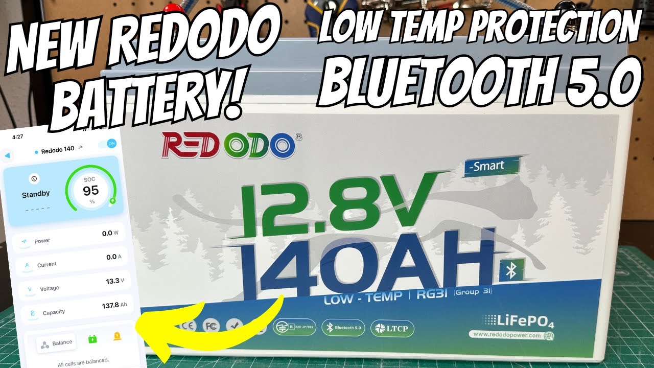 NEW REDODO 140Ah Smart Battery W/ Bluetooth, Low Temp Charge Protection, & Over Current Protection!