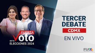 #ENVIVO | Tercer debate chilango a Jefatura de Gobierno de CDMX 2024