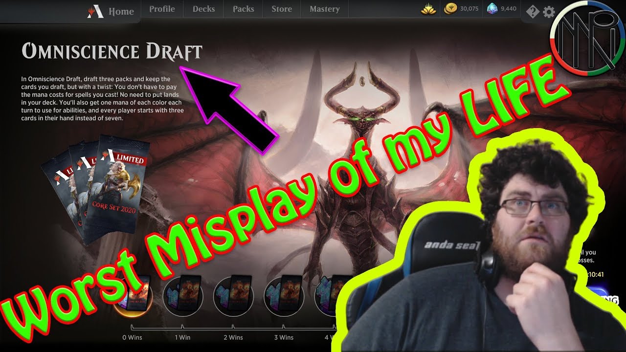 Magic Arena - Omniscience Draft M20 -  Big Creatures, Big Spells, Big Money!