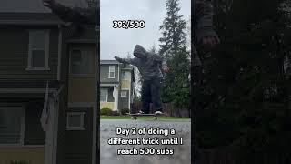 Day 2 of doing a different trick until I reach 500 subs#skate #skateboard