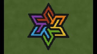 Minecraft Pixel Art | Rainbow Stained Glass Star