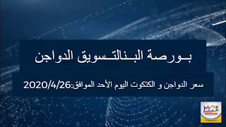 سعر الدواجن اليوم الأحد الموافق : 2020/4/26 مقدم من بورصة البنا لتسويق الدواجن (يوميات البنا )