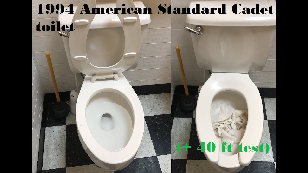 Comfort Height 1994 American Standard Cadet Toilet (+40 FT test) YouTube