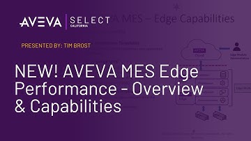 NEW! AVEVA MES Edge Performance - Overview & Capabilities | Santa