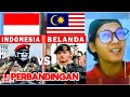LUAR BIASA || BAGAI BUMI DAN LANGIT!! MALAYSIA REACT-PERBANDINGAN MILITER INDONESIA VS BELANDA