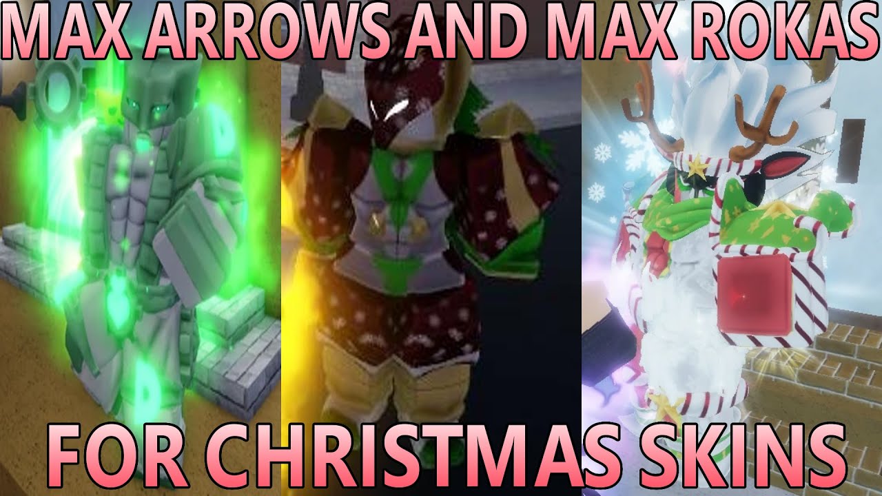 [YBA] Using Max Arrows And Max Rokas For Christmas Skins - YouTube