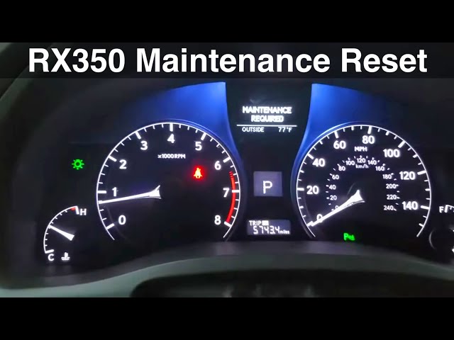2017 Lexus Rx350 Maintenance Required