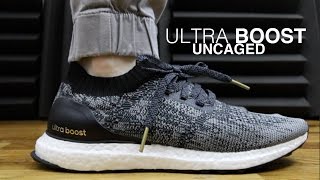 ULTRABOOST UNCAGED BLACK ON FOOT LOOK 