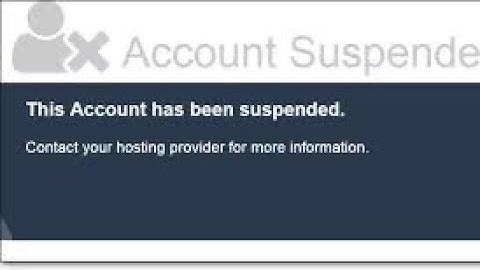 Suspended website & host, solved (2023)