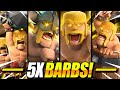 UNBELIEVABLE 5X BARBARIAN DECK ACTUALLY WORKS IN CLASH ROYALE!!