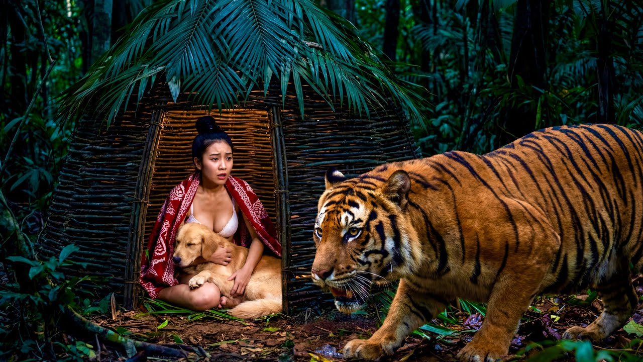 68 Days Living in Danger: Building a Bird's Nest-Shaped Shelter - A Miraculous Survival