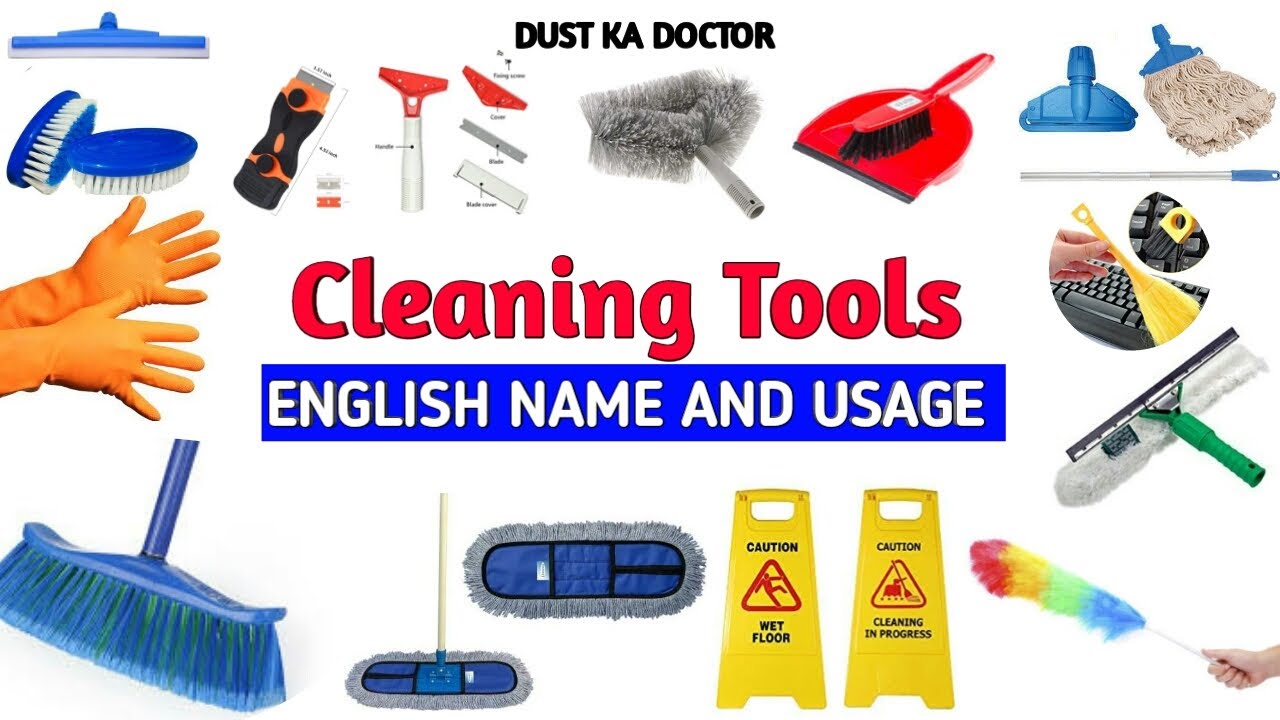 Cleaning tools for home, Cleaning supplies, Cleaning tools name