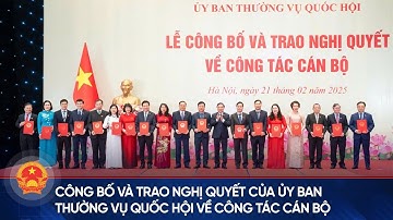 Công bố và trao nghị quyết của Ủy ban Thường vụ Quốc hội về công tác cán bộ |Cổng thông tin Quốc hội
