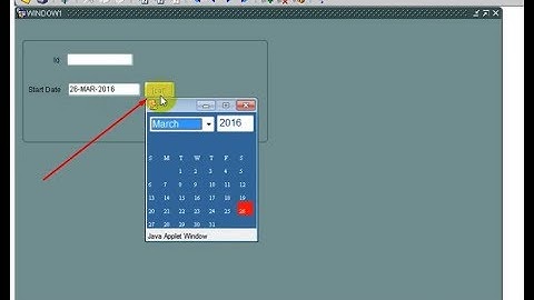 create java calendar in oracle forms 10g | Muhammad Abdul Quium (V-3)