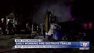 Morning Fire Destroys Ashland Trailer Home