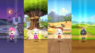 Talking Tom Gold Run Pirate Angela Vs Princess Angela Vs Persimmon Angela Vs Talking Becca Gameplay