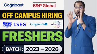 Cognizant New Recruitment Drive Announced | Wipro, LSEG, S&P Global, aidash, Lytx Jobs | Apply Now