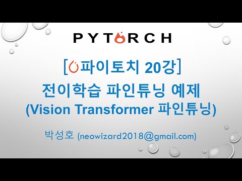 [PyTorch 강의 20강]  전이학습 파인튜닝 예제
