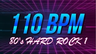110 BPM - 80's Hard Rock - 4/4 Drum Track - Metronome - Drum Beat