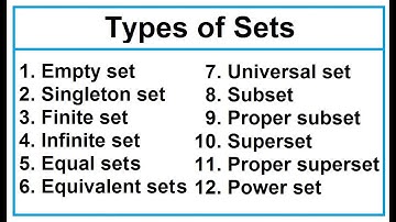 Types of sets