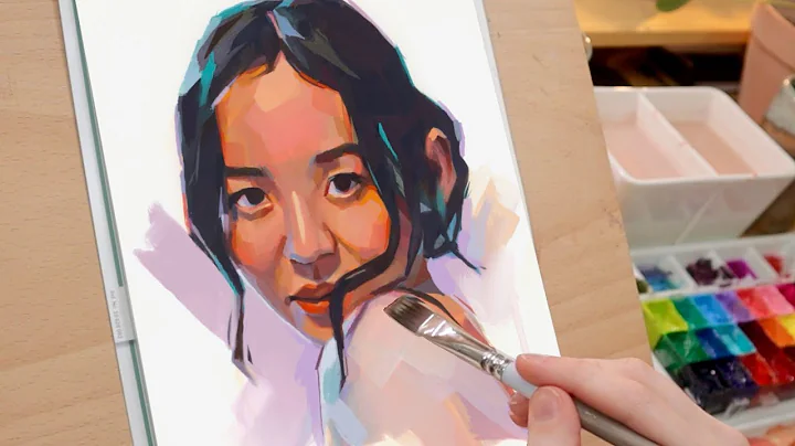 Portrait Painting Process in Gouache thumbnail