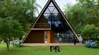 A Frame Cabana Exterior/Interior design #D5 #architecturerender #interiordesign #lumion