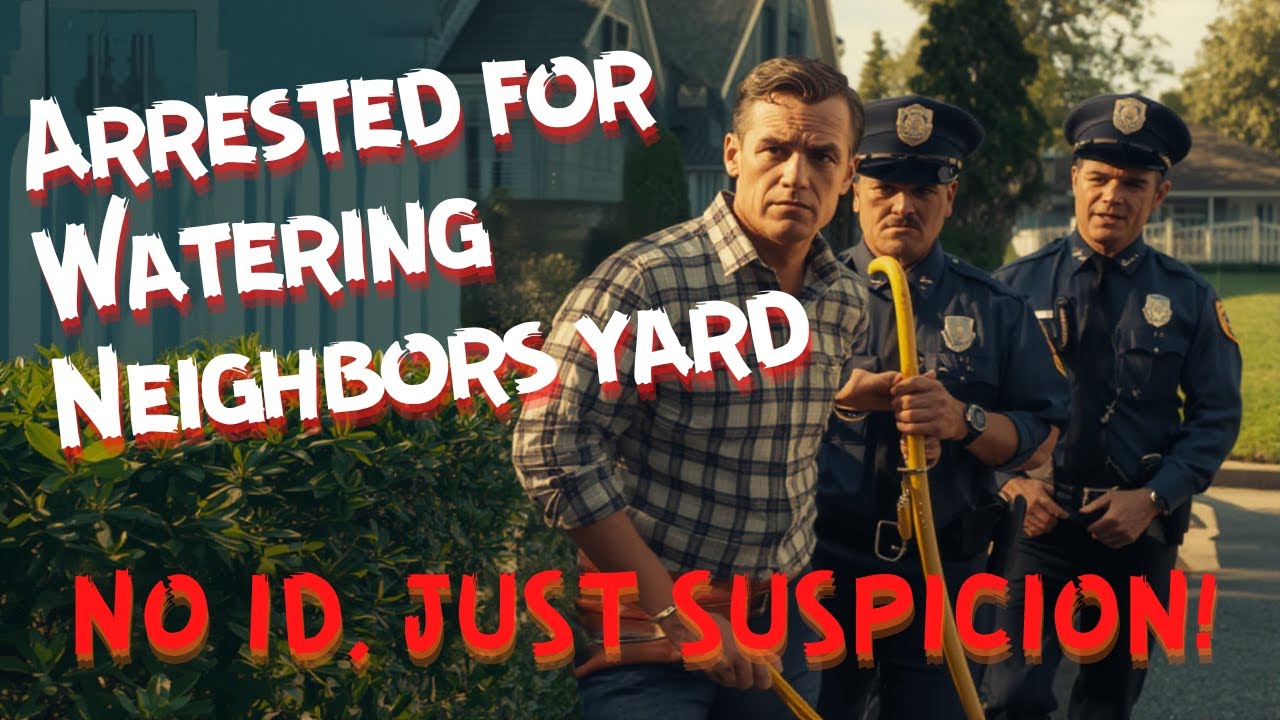 Мужчина арестован за отсутствие удостоверения личности. Полиция сочла его подозрительным за полив...