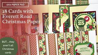28 Cards from Everett Road Christmas Paper Pad | Not All Christmas Cards