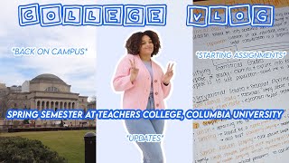 nyc college vlog: first day of spring semester 2023 | teachers college, columbia university