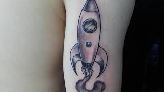 Rocket Ship Tattoo