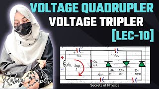 10. VOLTAGE TRIPLER| VOLTAGE QUADRUPLER | VOLTAGE MULTIPLIER | AC ANALYSIS | SECRETS OF PHYSICS