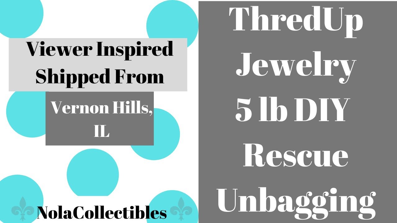 THREDUP RESCUE BOX DIY 5 LB BOX OF JEWELRY | Unboxing - YouTube
