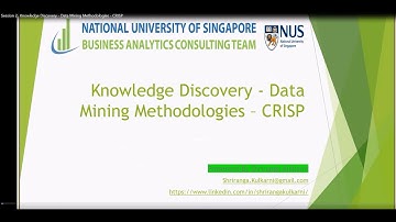 Business Analytics sessions : Session 2  Knowledge Discovery Data Mining Methodology CRISP-DM #data