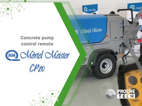 Concrete pump Mortel Meister CP20 control remote