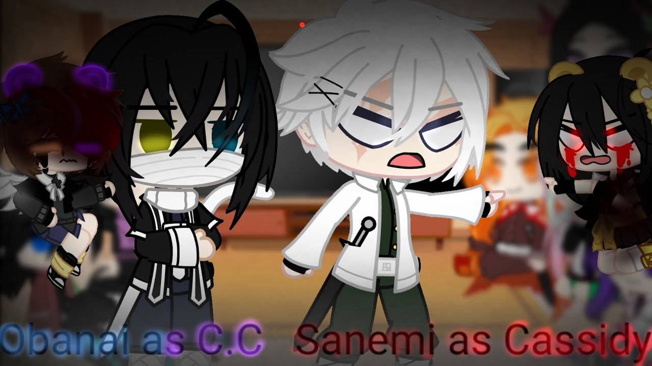 Hashiras+Genya reagindo a Obanai as C.C e Sanemi as Cassidy