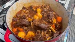 Filipino Tries Cooking Galbi-Jjim 갈비찜 Braised Beef Short Ribs Korean Wife Approved