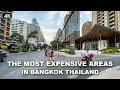 【4K】Walking Around The Most Expensive Areas in Bangkok April, 2021